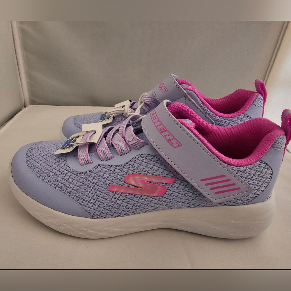 SKECHERS Mashine Washable  Girl Blue And Pink Sneakers Size 12 Kids
